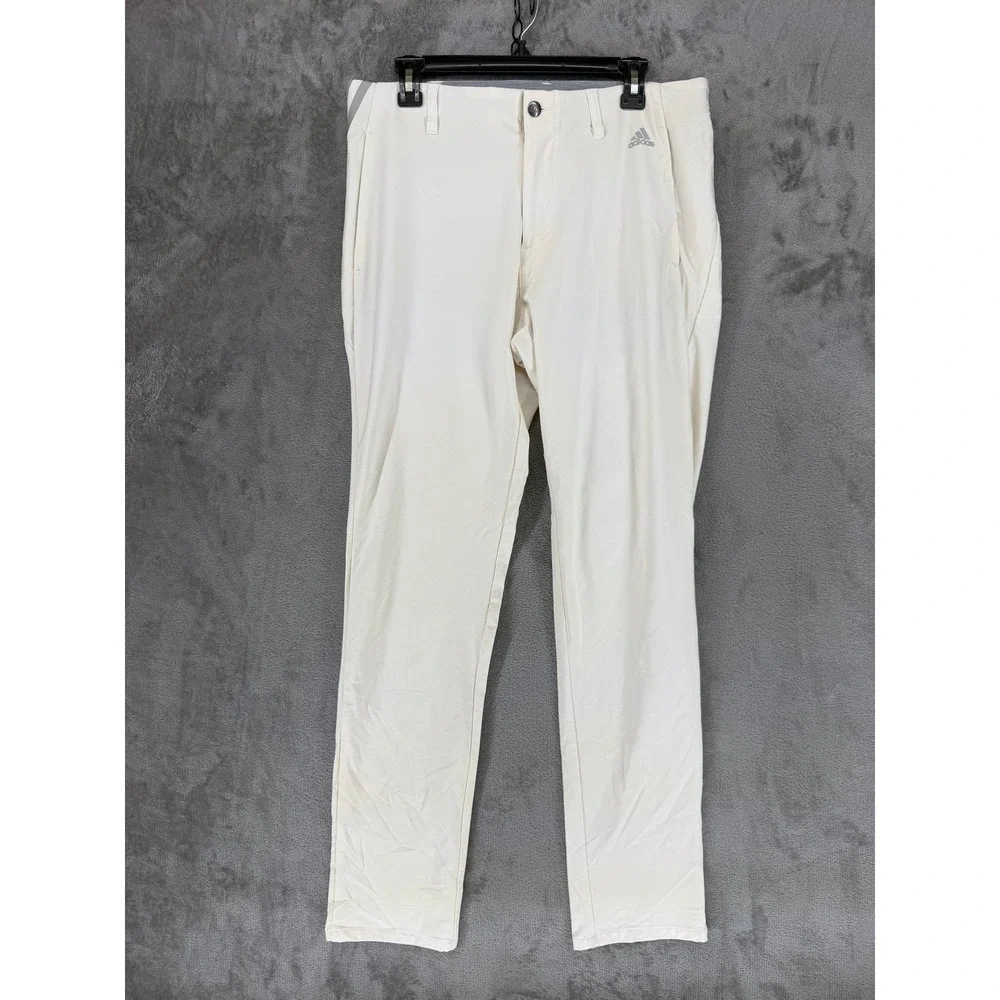 Adidas Mens Ultimate365 Tapered Golf Pants Cream White DQ2202 33x34